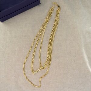 New triple layered Elegant Gold Chain Necklace